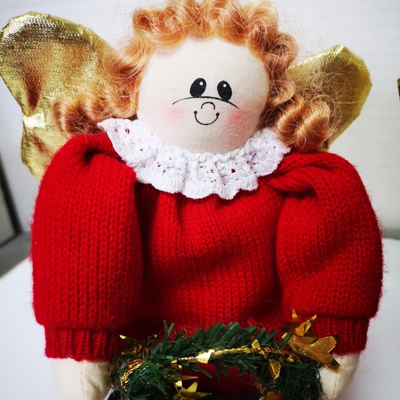 Christmas ornaments 9" tall two. Wooden button leg - Picture 2 of 3